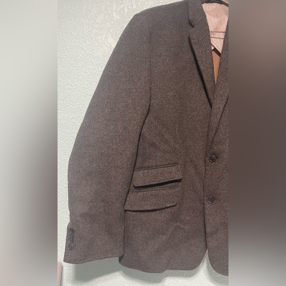 Banana Republic 2-Button Wool Gray Blazer Sport Jacket Size 46 R Mens - Picture 3 of 9